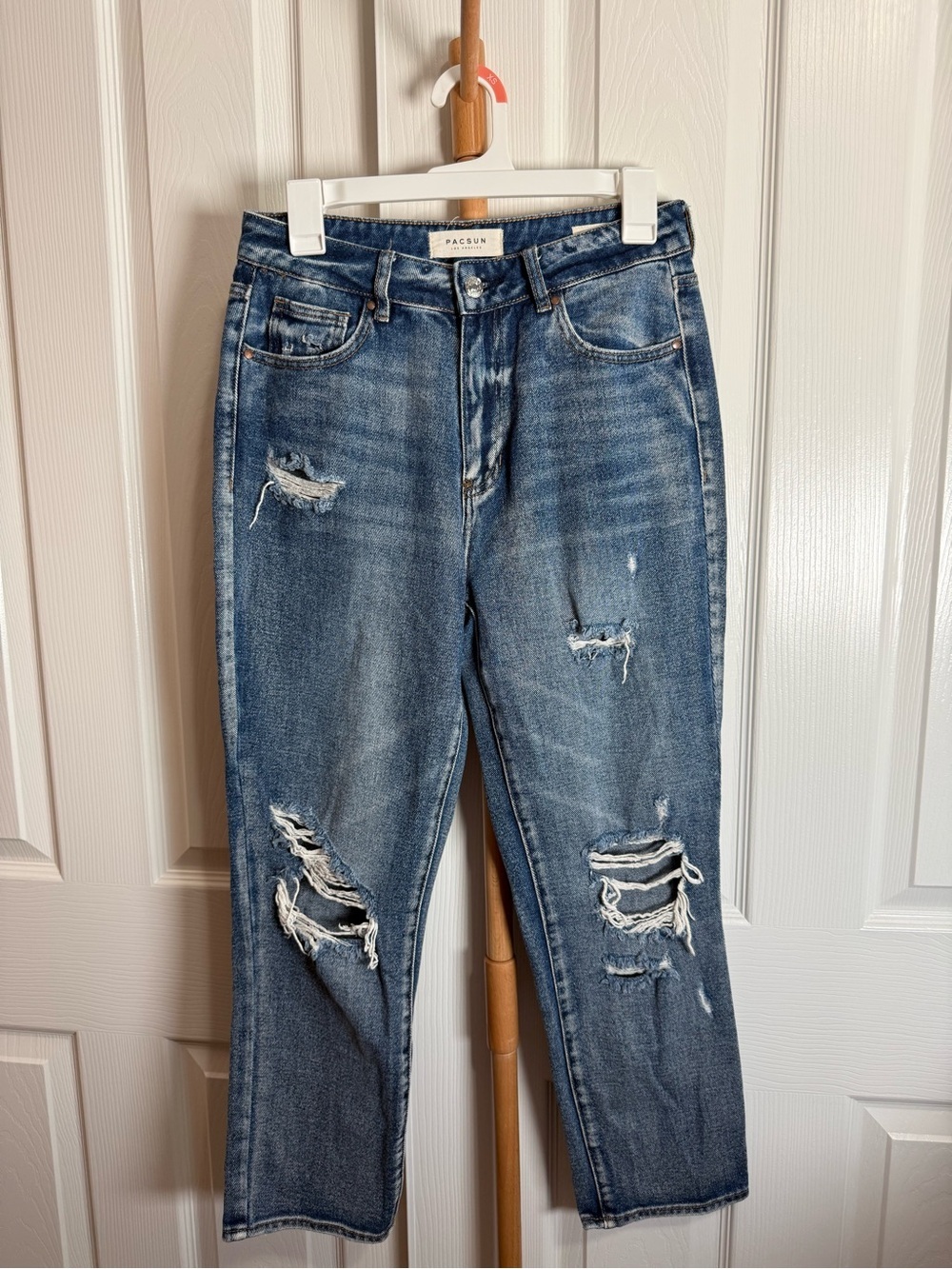PACSUN Blue Denim 100% Cotton High Rise Mom Jean Women’s Size 27